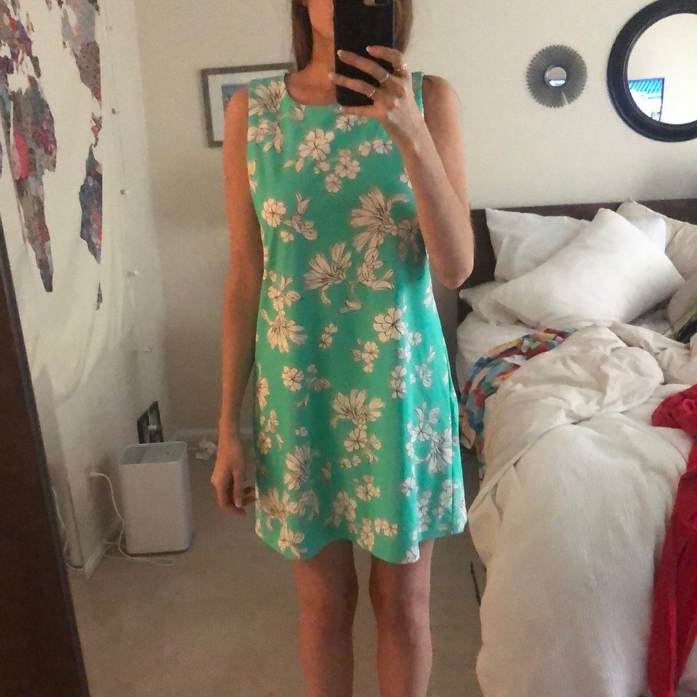 Floral green dress